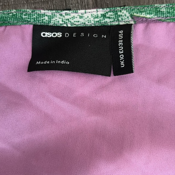 ASOS Pleated Floral Flutter Short Sleeve Midi Dress NEW 6 - Picture 7 of 10